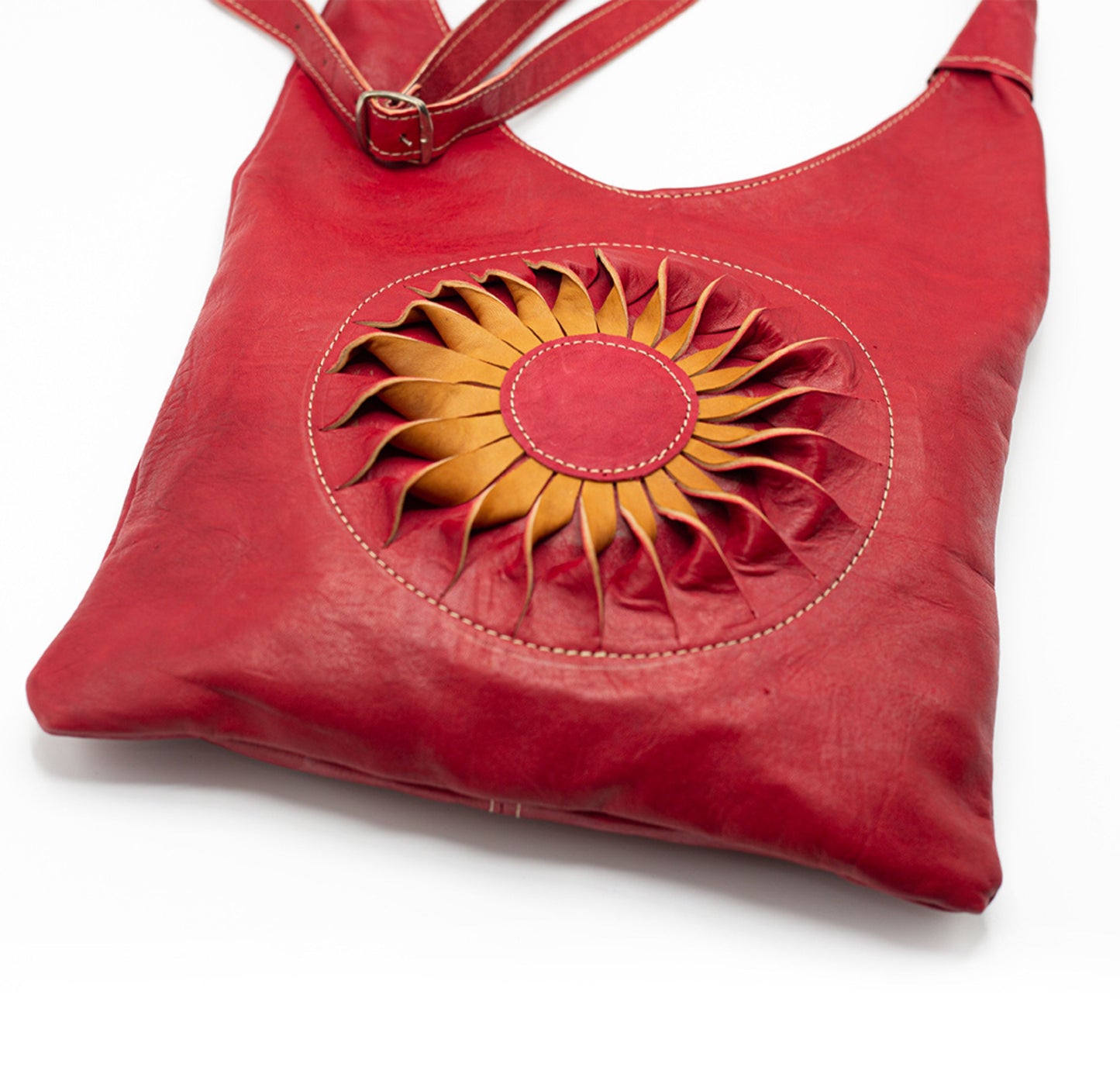 Red Sunburst Shoulder Bag