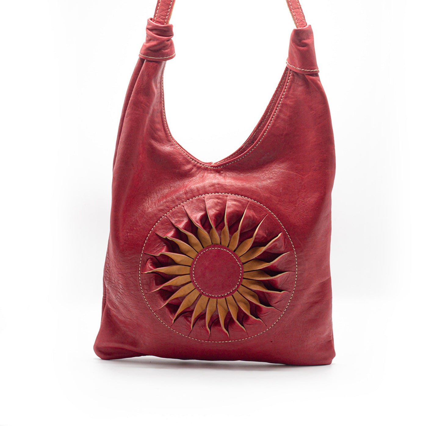 Red Sunburst Shoulder Bag