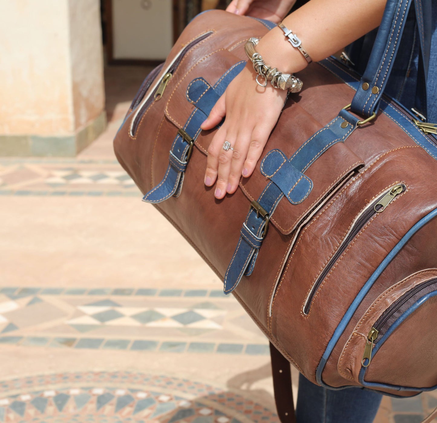 Brown Leather Travel Bag