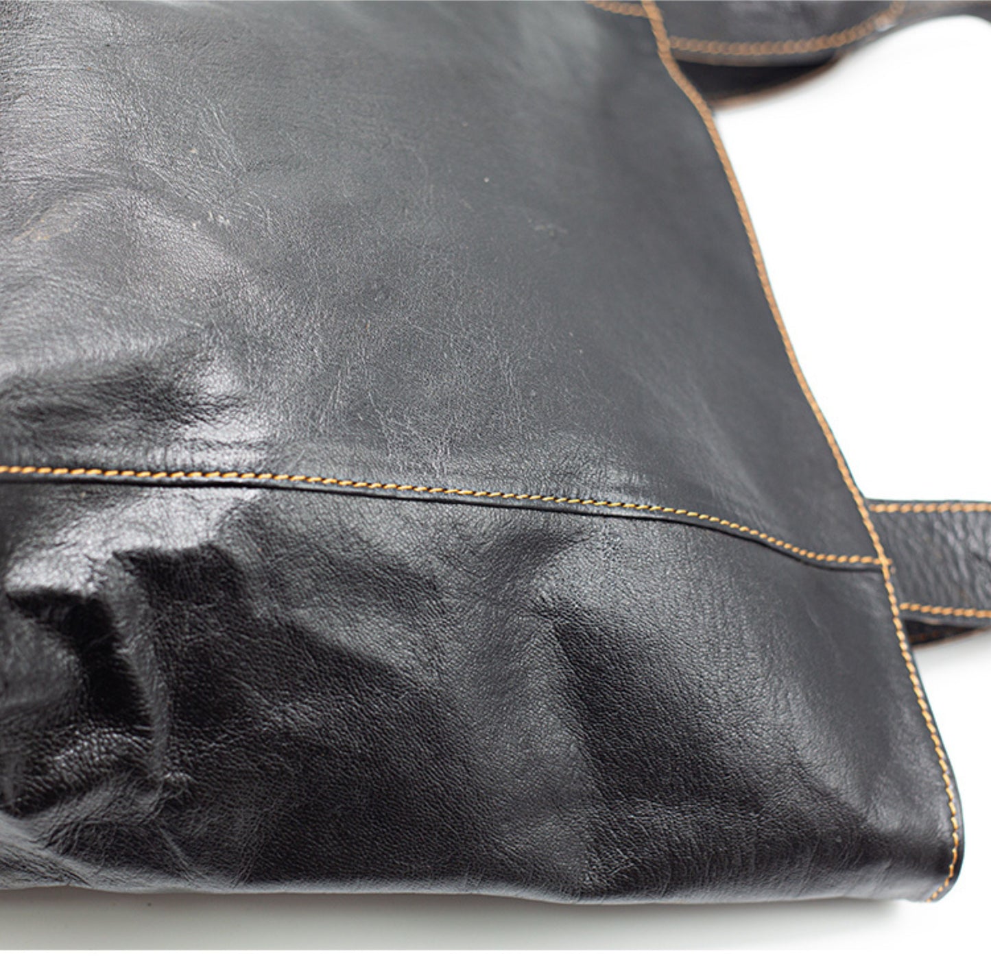Black Leather Tote Bag