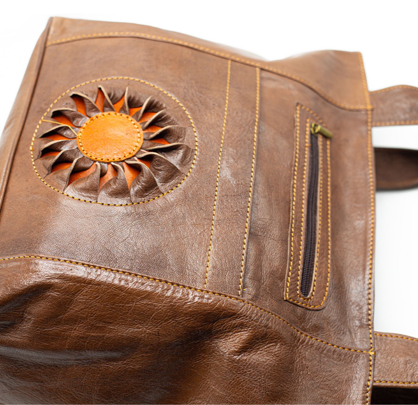 Brown Leather Tote Bag
