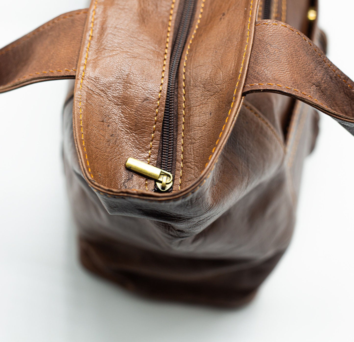 Brown Leather Tote Bag