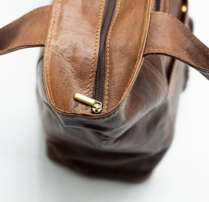 Brown Leather Tote Bag