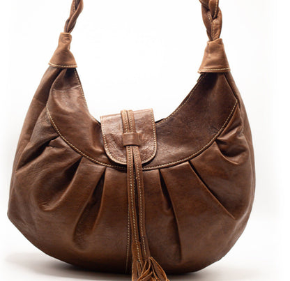 Brown Leather Hobo Bag