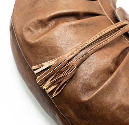 Brown Leather Hobo Bag