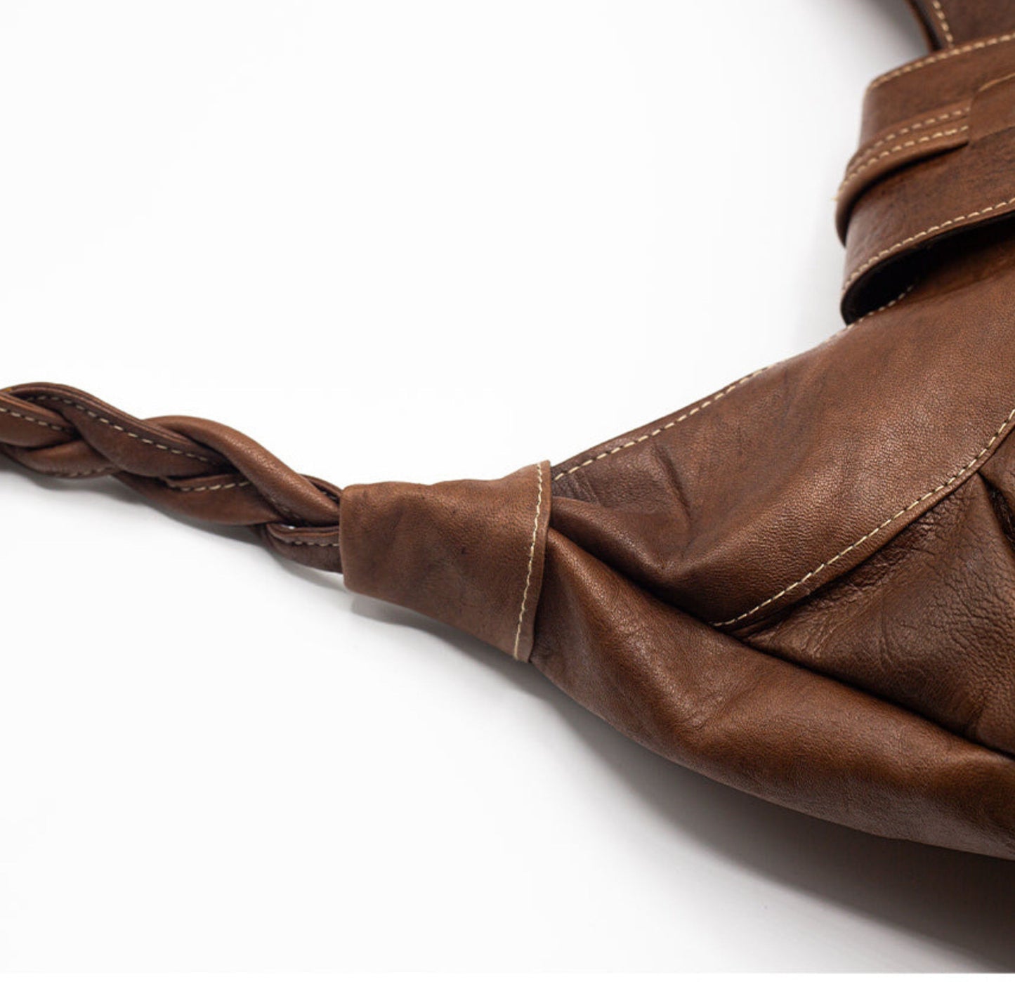 Brown Leather Hobo Bag