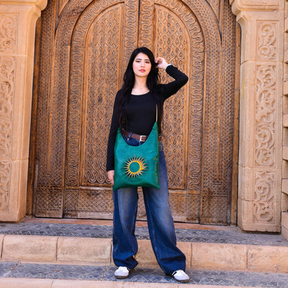 Handcrafted Moroccan Leather Shoulder B