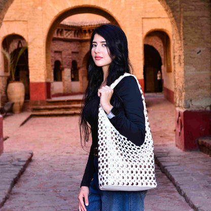 Studded PU Leather Shoulder Bag ,Bold Sleek and Confident