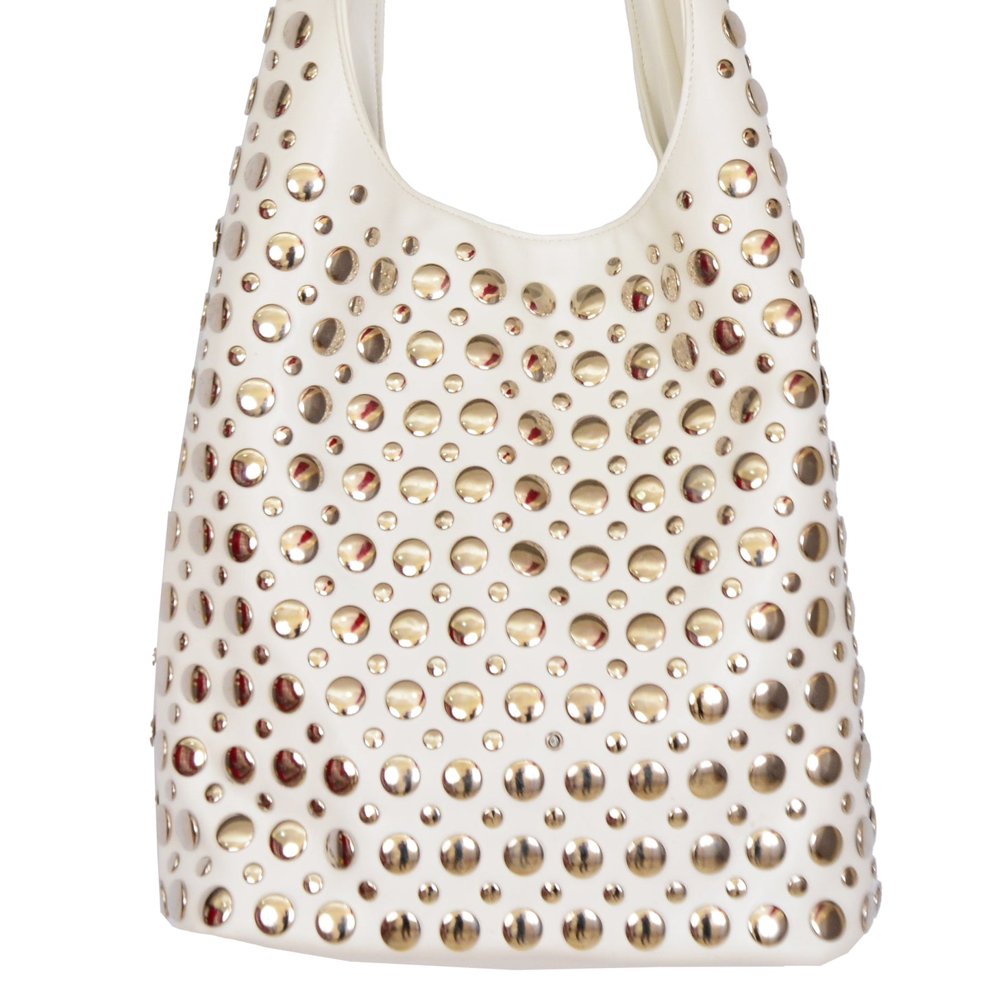 Studded PU Leather Shoulder Bag ,Bold Sleek and Confident