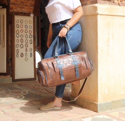 Brown Leather Travel Bag