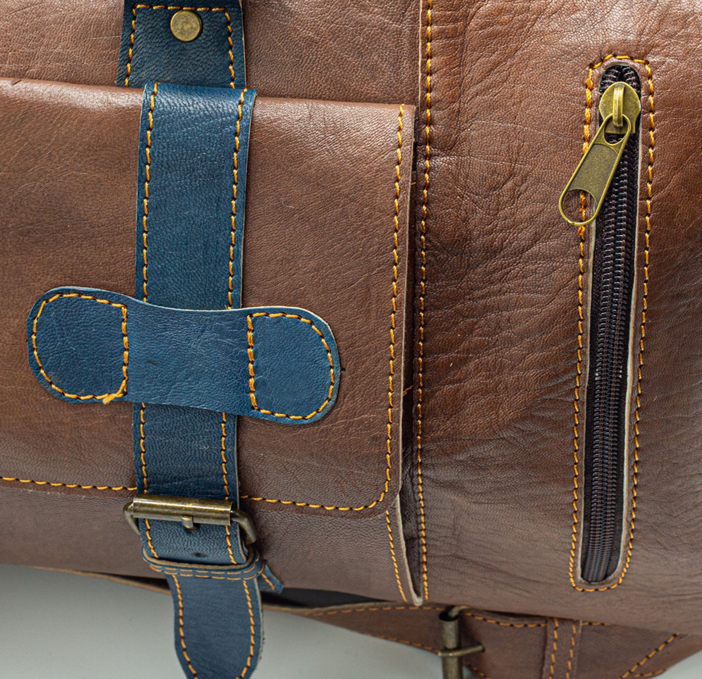 Brown Leather Travel Bag