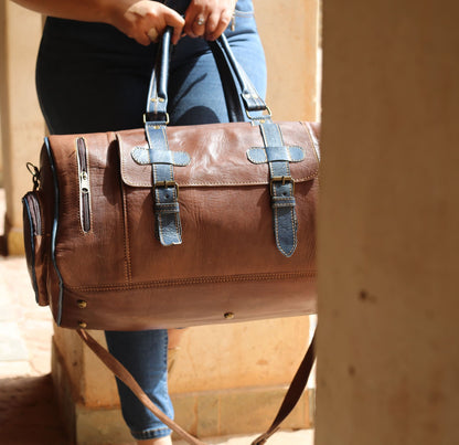 Brown Leather Travel Bag