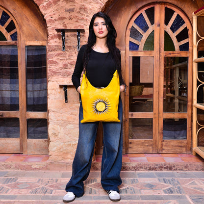 Handcrafted Moroccan Leather Shoulder B