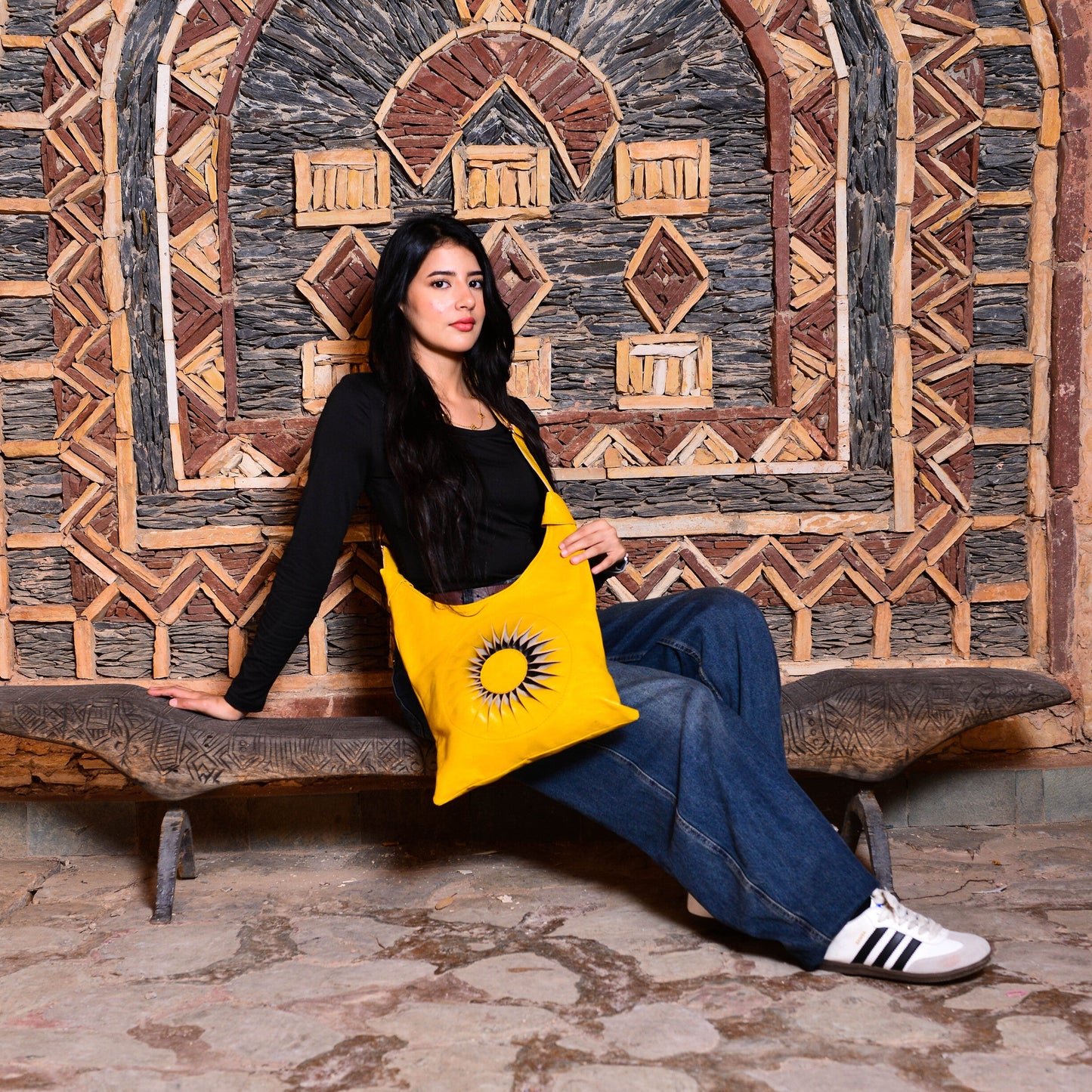 Handcrafted Moroccan Leather Shoulder B