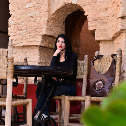 Handcrafted Moroccan Leather Shoulder B