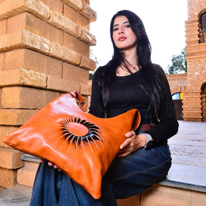 Handcrafted Moroccan Leather Shoulder B