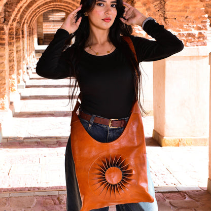 Handcrafted Moroccan Leather Shoulder B