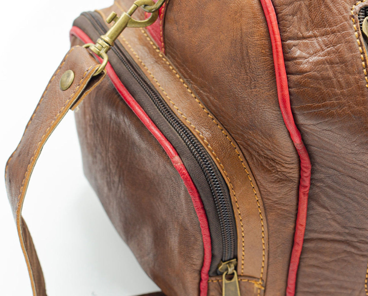 Brown Leather Travel Bag