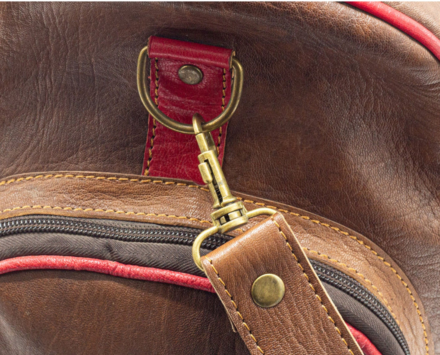 Brown Leather Travel Bag