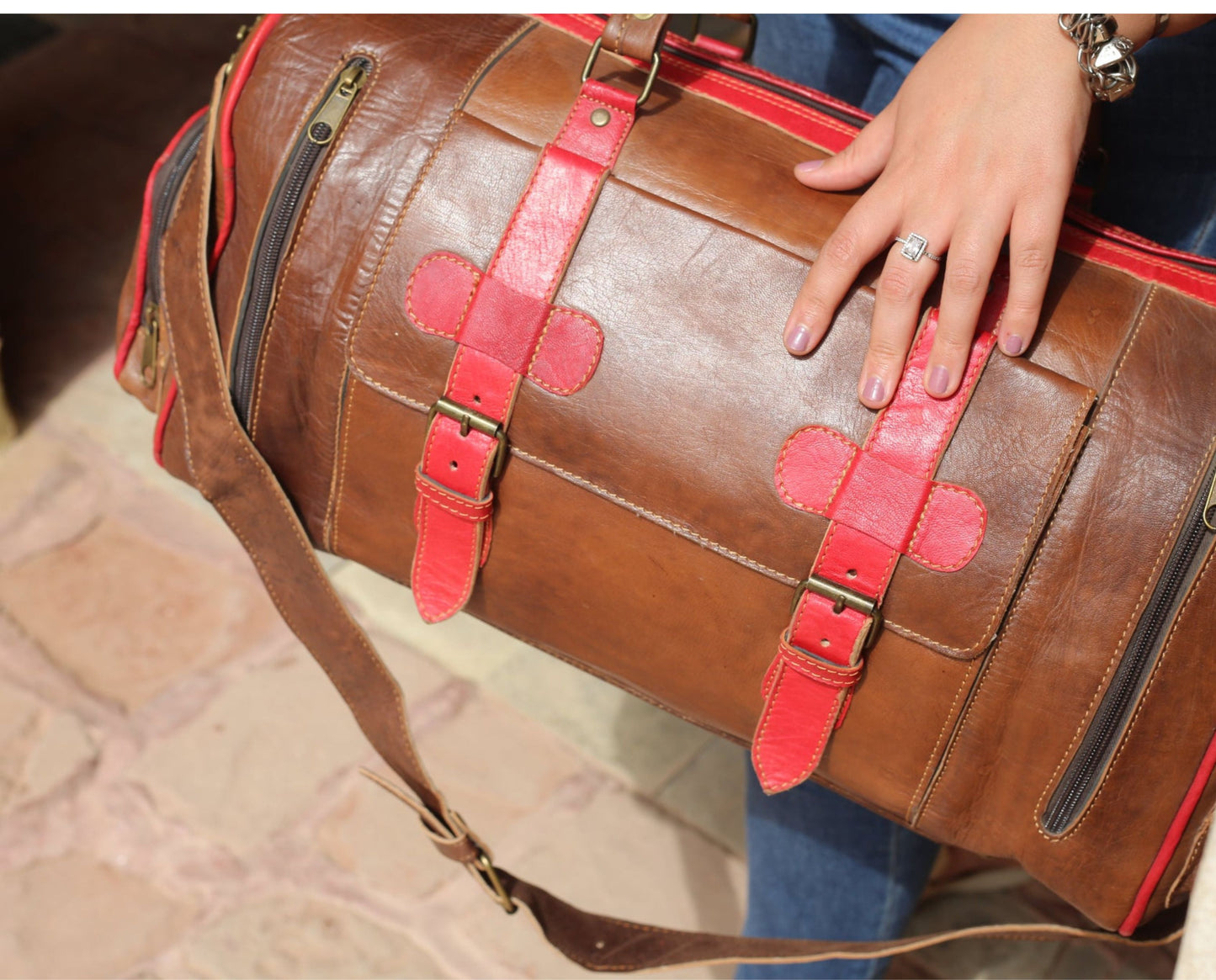 Brown Leather Travel Bag