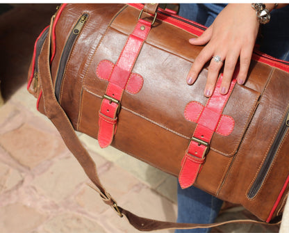 Brown Leather Travel Bag