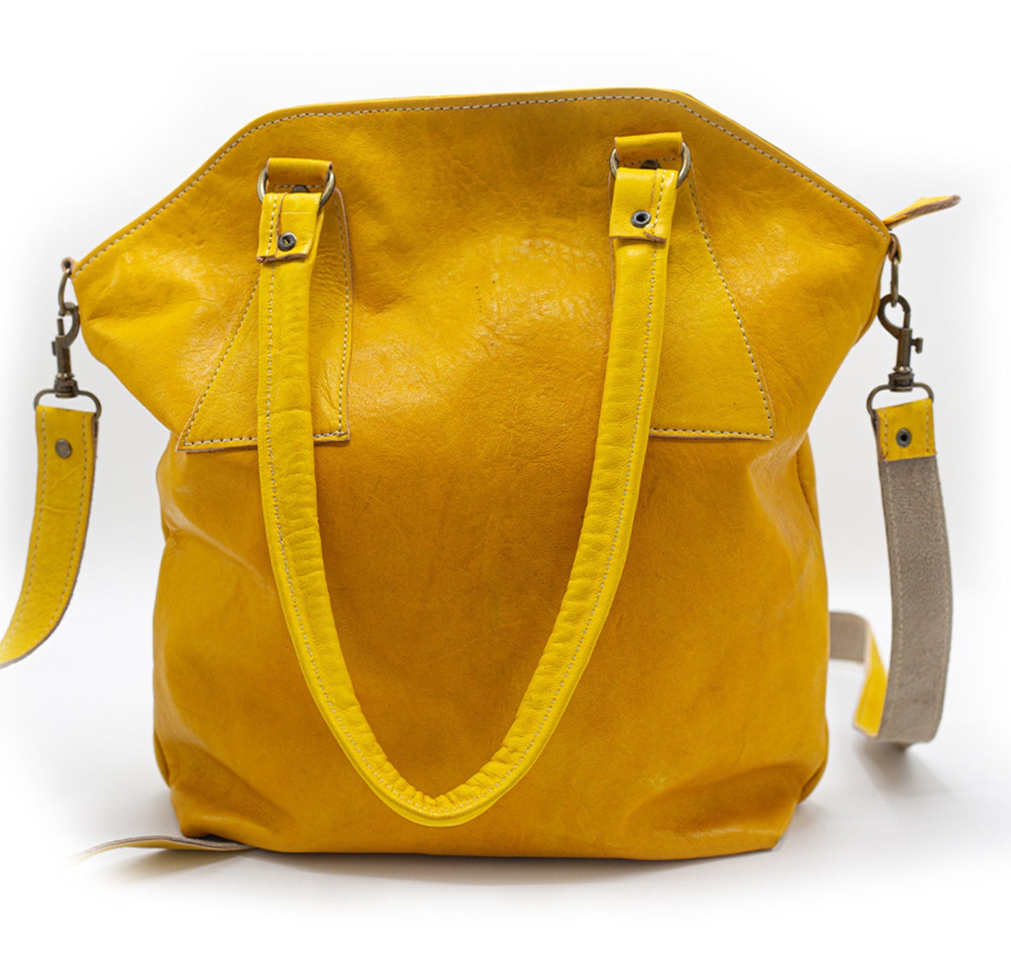 Yellow Leather Shoulder Bag