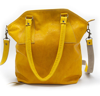 Yellow Leather Shoulder Bag