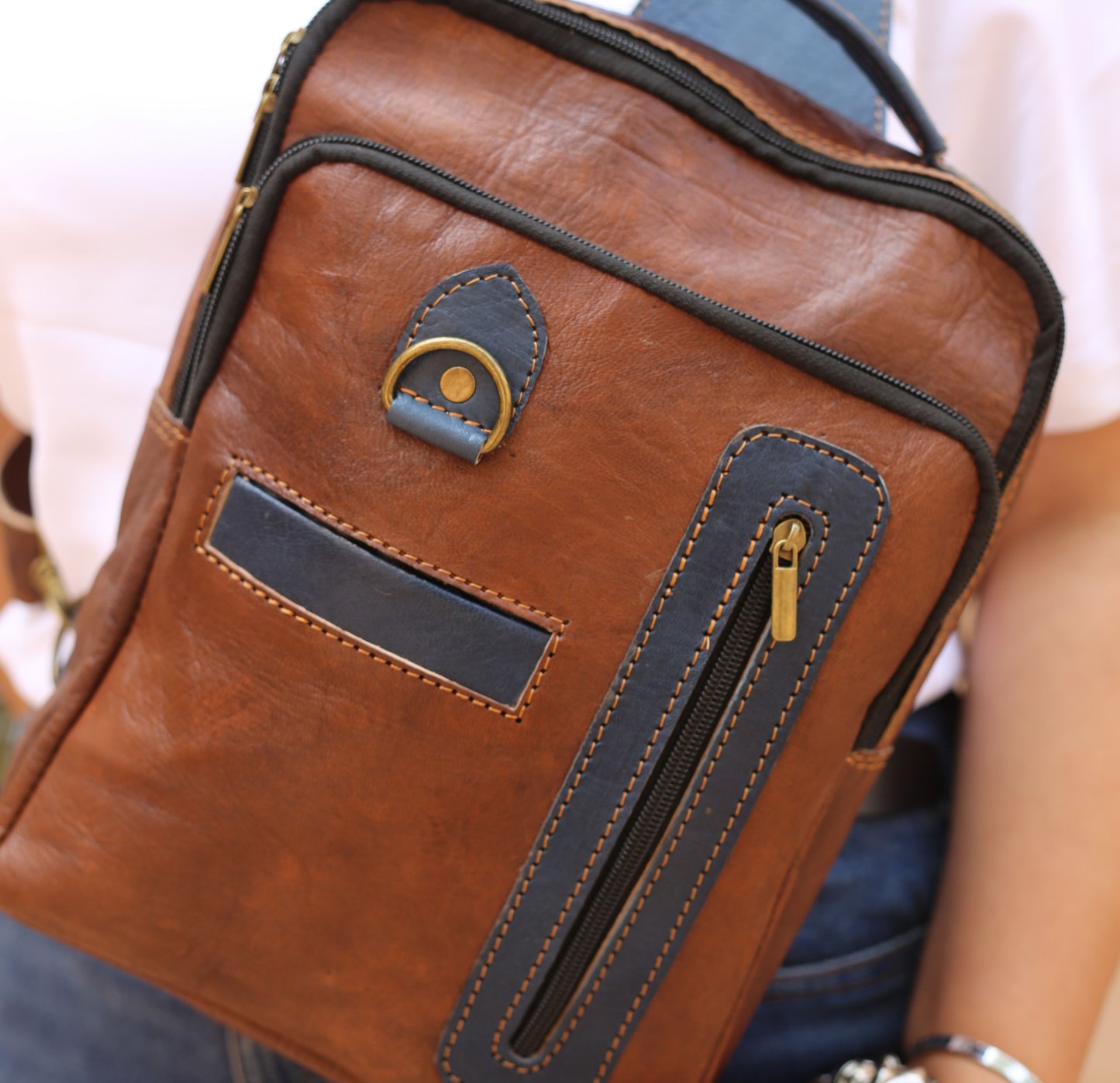 Brown Leather Crossbody Bag