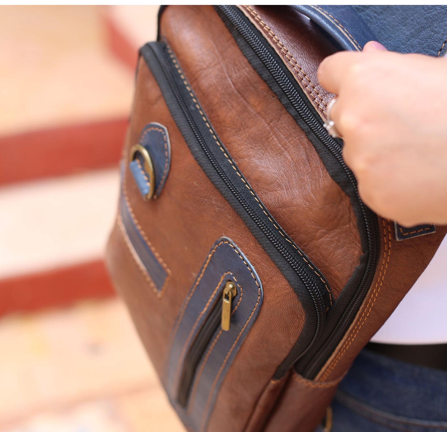 Brown Leather Crossbody Bag