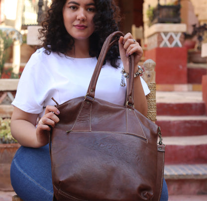 Brown Leather Shoulder Bag