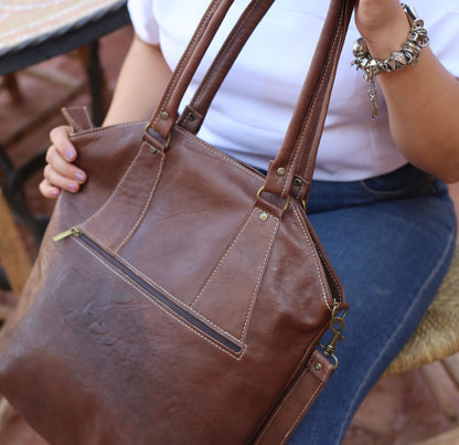 Brown Leather Shoulder Bag
