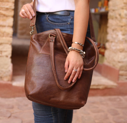 Brown Leather Shoulder Bag