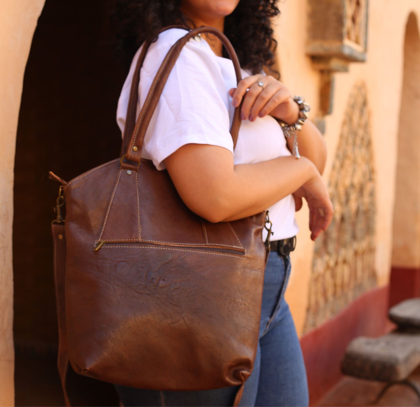 Brown Leather Shoulder Bag